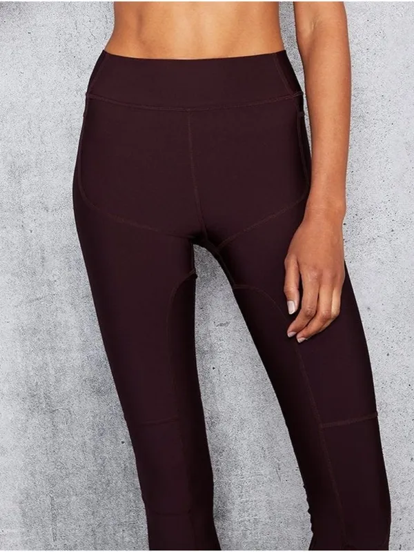 Alo Airlift High-Waist Embody Legging Oxblood Mesh Cut-Outs Cutouts Hi-Rise Pant - Image 4