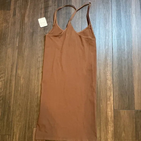 Free People Intimately Seamless Racerback Tank Top Brown Stretch M/L NWT Basic - Image 5