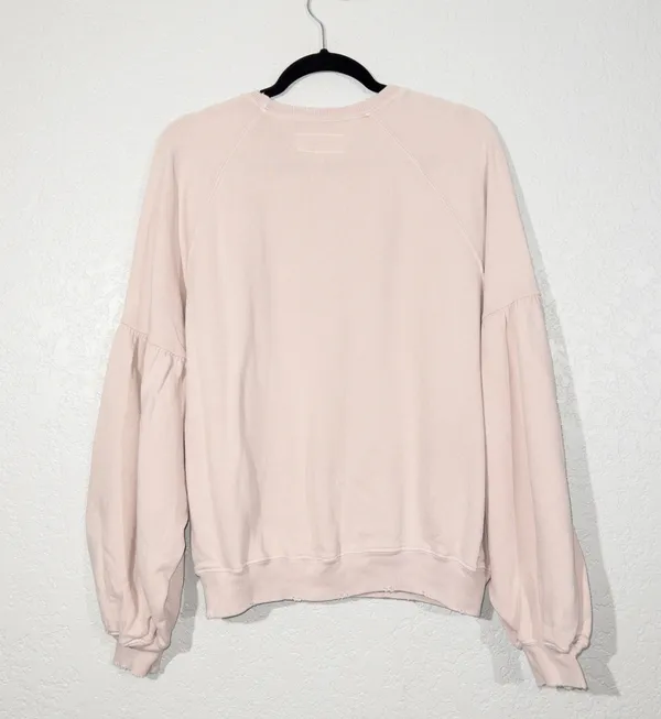 The Great Rose Water Bishop Sleeve Distressed Sweatshirt Size 2 - Image 7