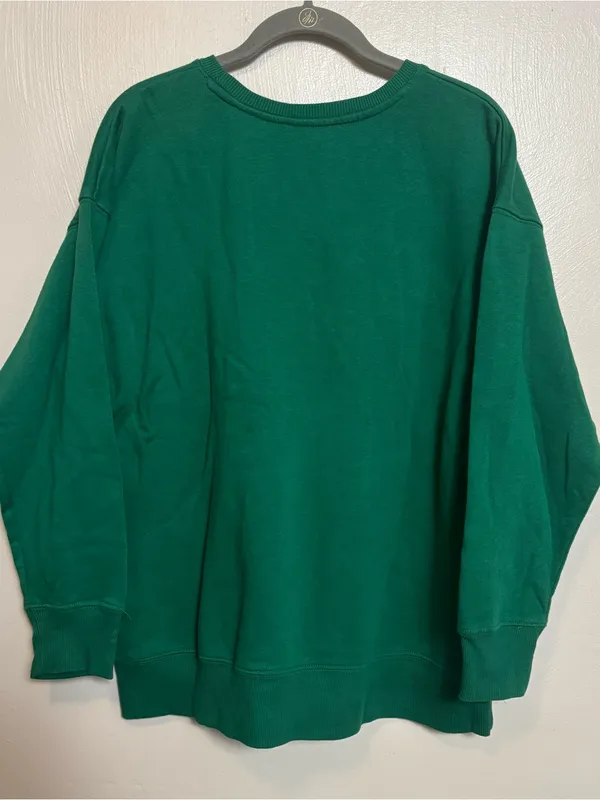 Way To Celebrate Sweatshirt Crewneck‎ Lucky Shamrock 4 Leaf Clover Green Medium - Image 4