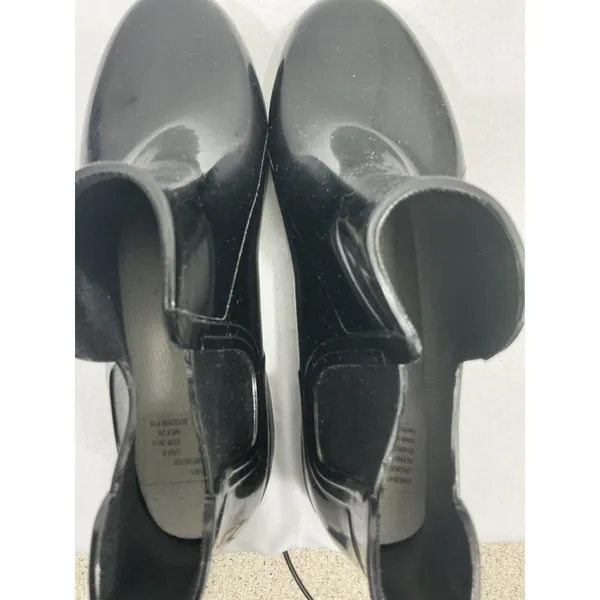 Womans Size 8 Black Rubber Stretch Ankle Rain Boots NWOT - Image 6