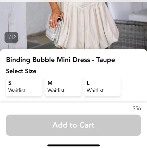 These Three Boutique Nude Bubble Dress - Image 3