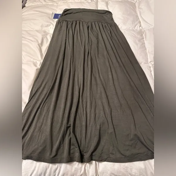Rohb by Joyce Azria Olive Green Maxi Skirt - NWT - Size L - Image 5