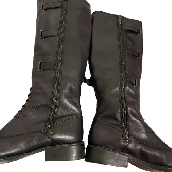 ✨ Vince‎ Camuto Fivvy Black Leather Riding Boots Women’s Size 6 ✨ - Image 3