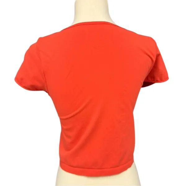 Free People Vibrant Orange Crop Top - Image 5