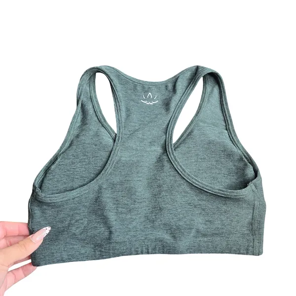 Beyond Yoga Green Spacedye Lift Your Spirits Yoga Sports Bra Size: S - Image 3