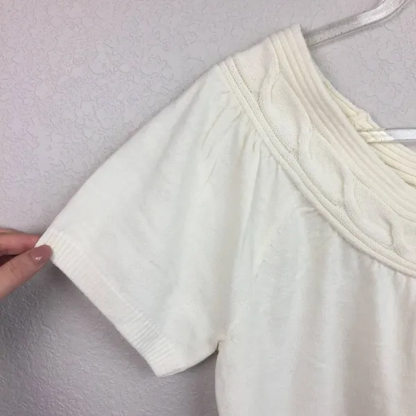 SUSAN LAWERENCE Cream Sweater Dress Sz M - Image 3
