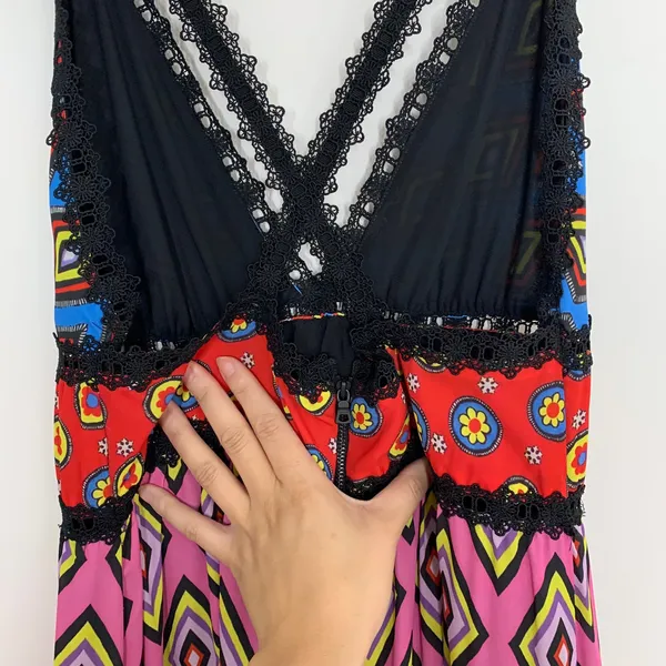 Alice + Olivia X Carla Kranendonk Karolina Paneled Maxi Dress Womens Size 6 - Image 6