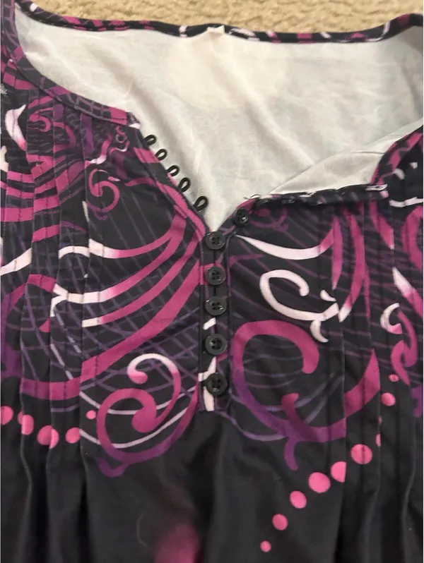 Ab24 woman top shirt bell sleeves purple medium size amazing - Image 3