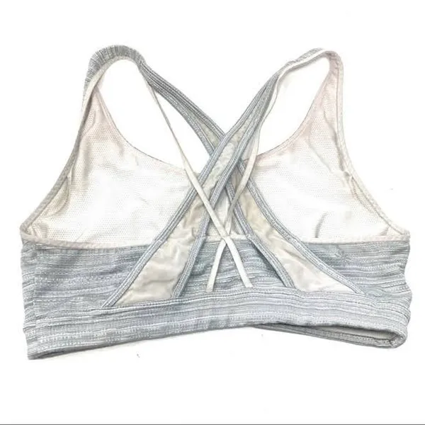 Athleta Women's Size M‎ Jacquard Transcendence Bra Slate Grey - Image 3