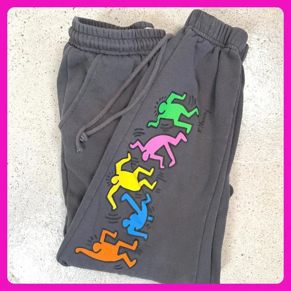 Cotton On K. Haring‎ Joggers Sweatpants Colorful Print XS Women's Athleisure - Image 5