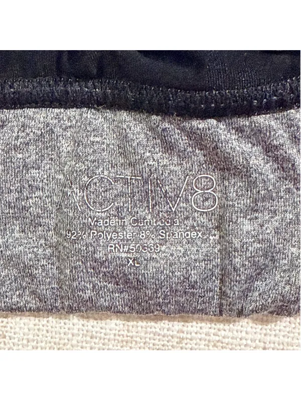 Activ8 Women’s XL Sports Bra Gray Racerback Athletic Workout Stretch Activewear - Image 4