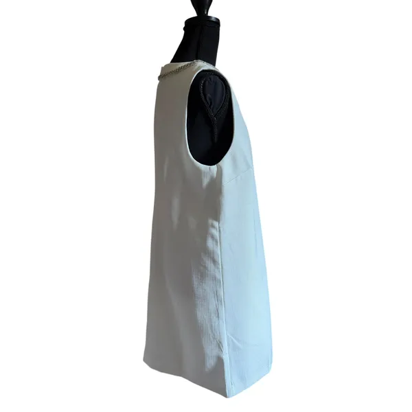 English Factory NWT White Rhinestone Bow Shift Dress Medium Bridal Cocktail $140 - Image 5