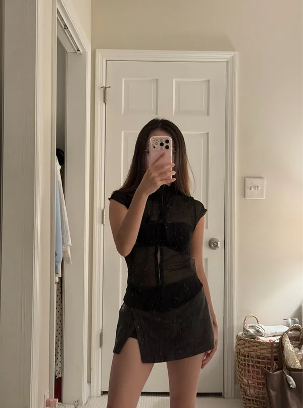 Windsor Sheer Black Floral Top - Image 4