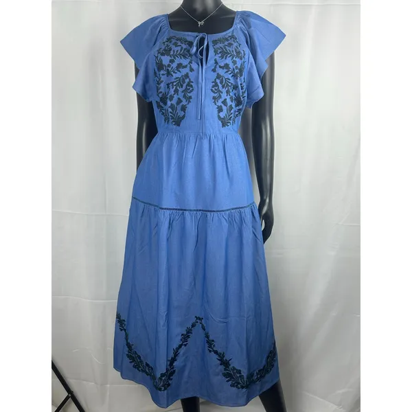 Lost + Wander Riviera Midi Blue Medium Dress - Image 2