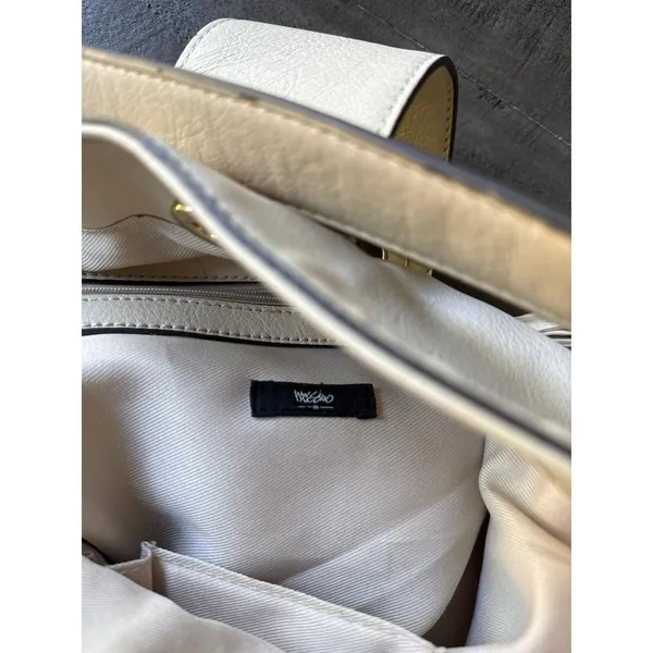Mossimo‎ cream-colored faux leather hobo shoulder bag 15"x13 - Image 9