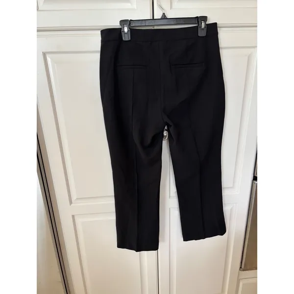 Vince Black Side Zip Cropped‎ Trousers Italian Fabric Size 8 - Image 7