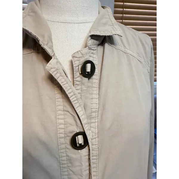 Fresh Produce Utility Jacket Roll Tab Sleeve Beige Small 20007 - Image 2