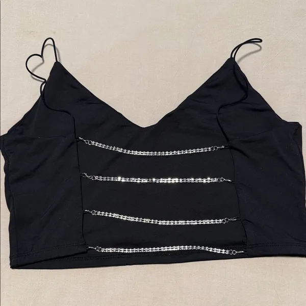 Garage Black Crop Top - Image 2