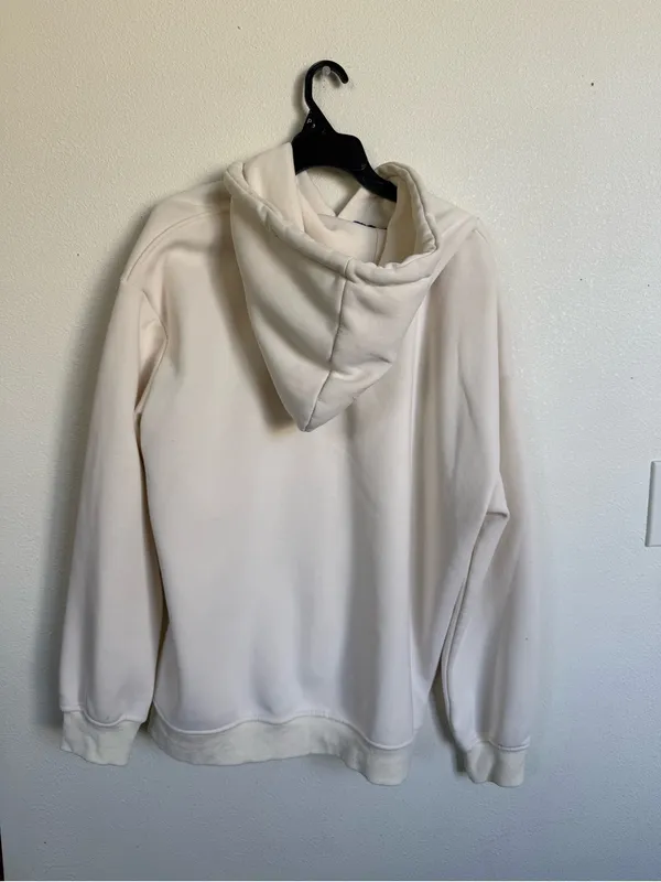 Elfric Eden Star Graphic Hoodie Cream Fleece Y2K Streetwear M - Image 7