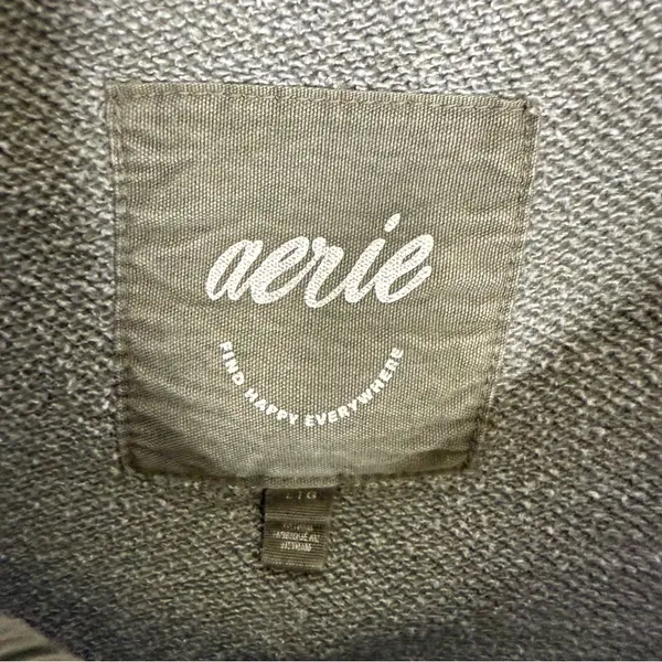 Aerie Half Zip Pullover Sweatshirt – Size Large – Green - Image 4