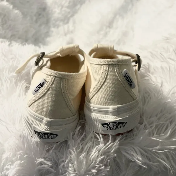 Cute kawaii Vans Mary Jane Style 93 buckle Slip-On shoes classic white - Image 5