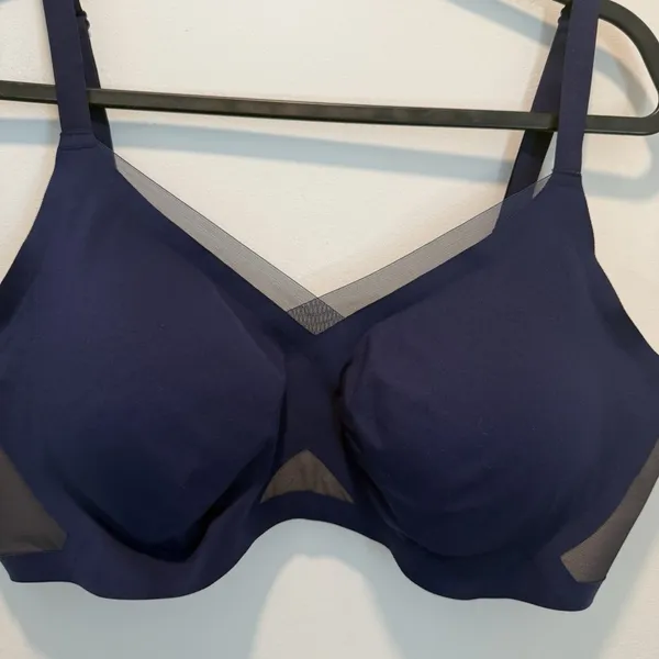 Honeylove Women's Crossover Wire Free Bra Blue Size XL - Image 2