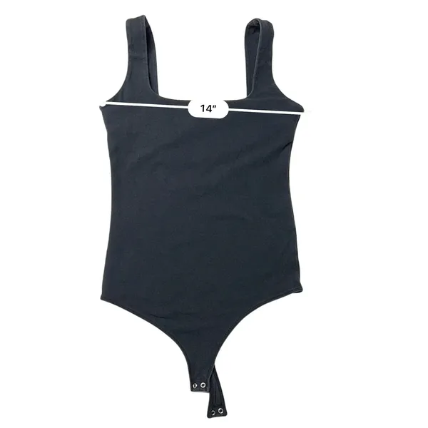 Abercrombie & Fitch Soft A&F Black‎ Sleeveless Bodysuit MEDIUM Seamless Punk Y2k - Image 5