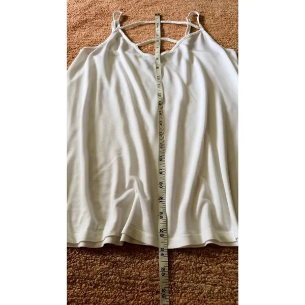 ASOS White Strappy Back Cami Top Size US 6 - Image 2