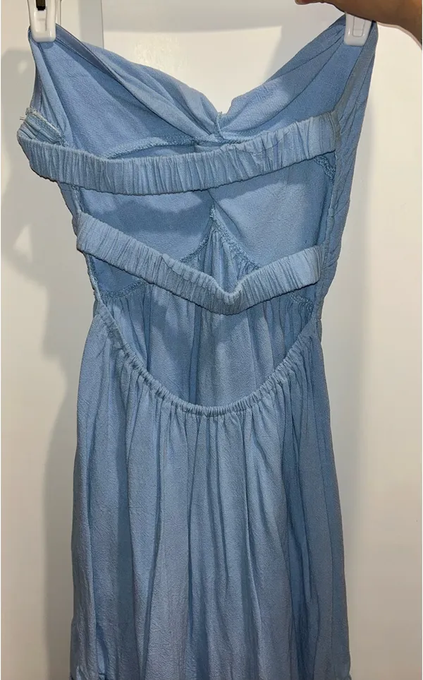 Strapless Blue Dress Size M - Image 2