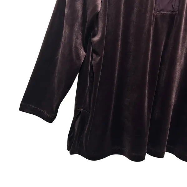 Pure Jill Womens Velvet Tunic XL Purple Whimsigoth Earthy Moody‎ Romantic Boho - Image 4