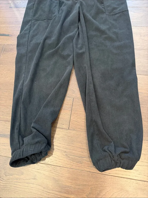 HALARA Black Women’s Corduroy Joggers Size XL Tall - C45-046 - Image 4
