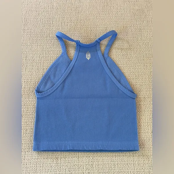 Free People Happiness Runs Crop Tank in Coastal Blue XS/S - Image 7