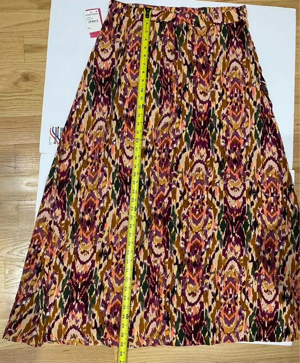 Vince Camuto Ikat Print Maxi Skirt Boho Size L - Image 5