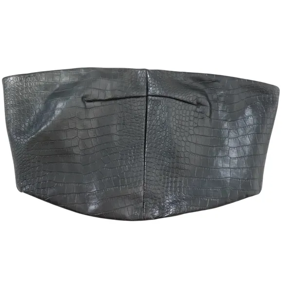 Meshki Black Faux Croc Tube Top & Mini Skirt Set - Image 4