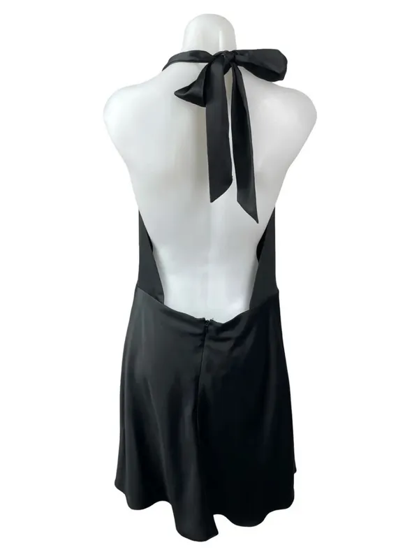 Abercrombie Satin Backless Mini Dress - Image 4