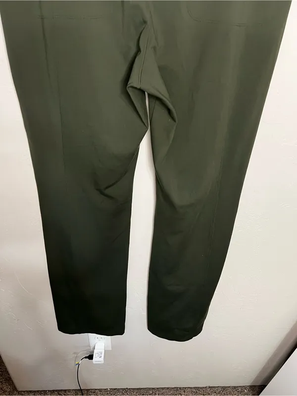 Athleta Delancey Straight Leg High Rise Tall‎ Aspen Green Pull-On Athletic Pants - Image 7