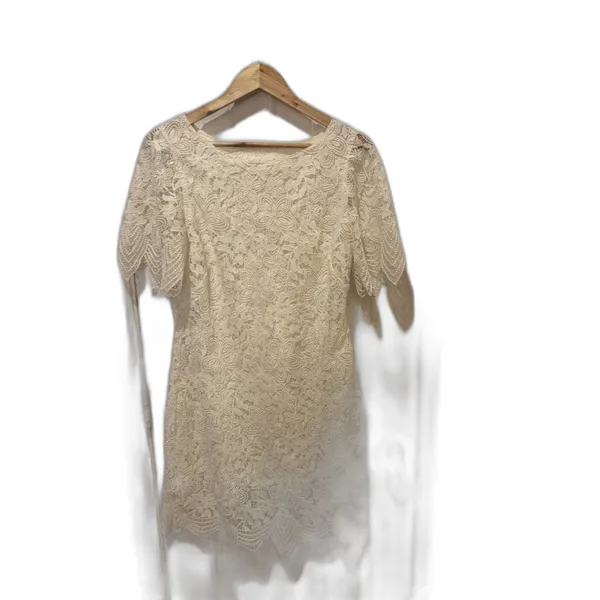Anthropologie Women’s White Charleston Lace Mini Dress size Us 10 - Image 5