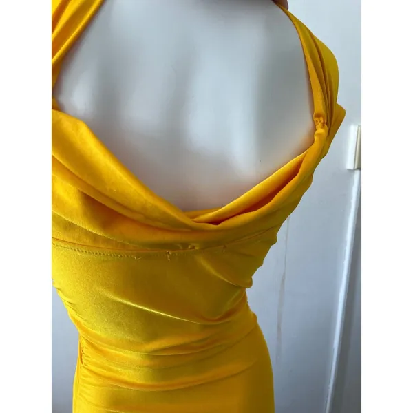 90s Y2k Womens Off the shoulder dress S bodycon homecoming formal gala event - Image 14