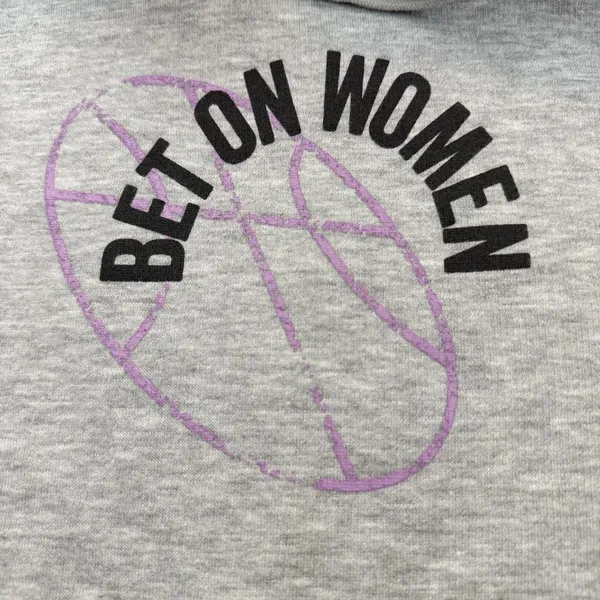 Fanatics Heather Gray Bet On Women WNBPA Basketball Sports Hoodie Sportswear 2XL - Image 6