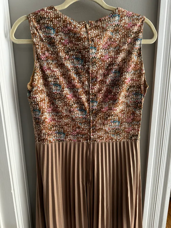 Miss Rubette Vintage halter maxi dress sleeveless mermaid like design pleated 12 - Image 6