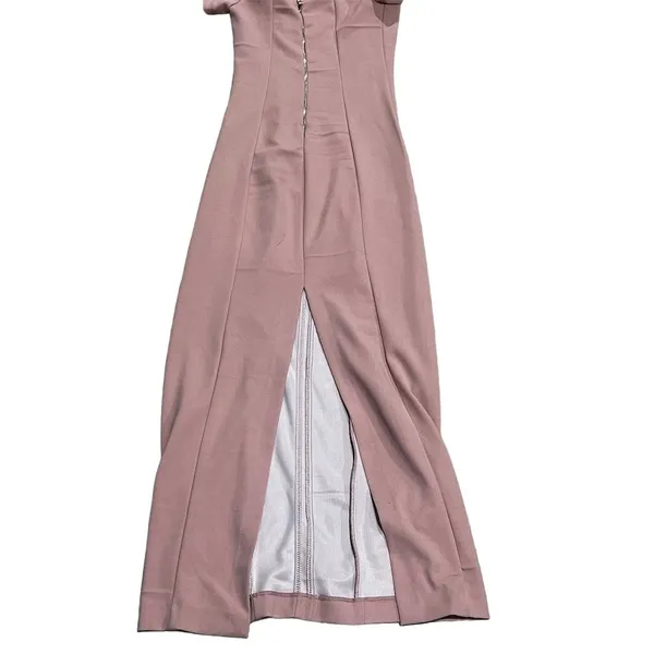 Zara Off-The-Shoulder Bodycon Midi Dress Powder Pink XS Party Cocktail Formal - Image 7
