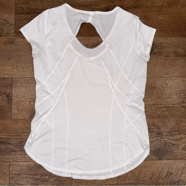 Athleta Short-Sleeve Athletic Tee w/Contour Seams & Peekaboo Back Window - Image 7