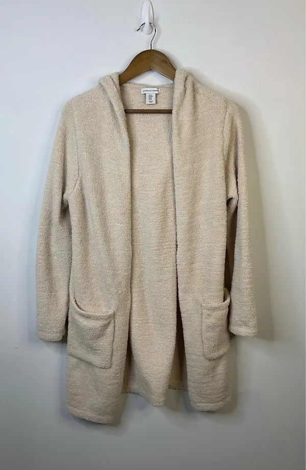 Cupcakes and Cashmere Hooded Open Front Cardigan Size Medium - Image 2