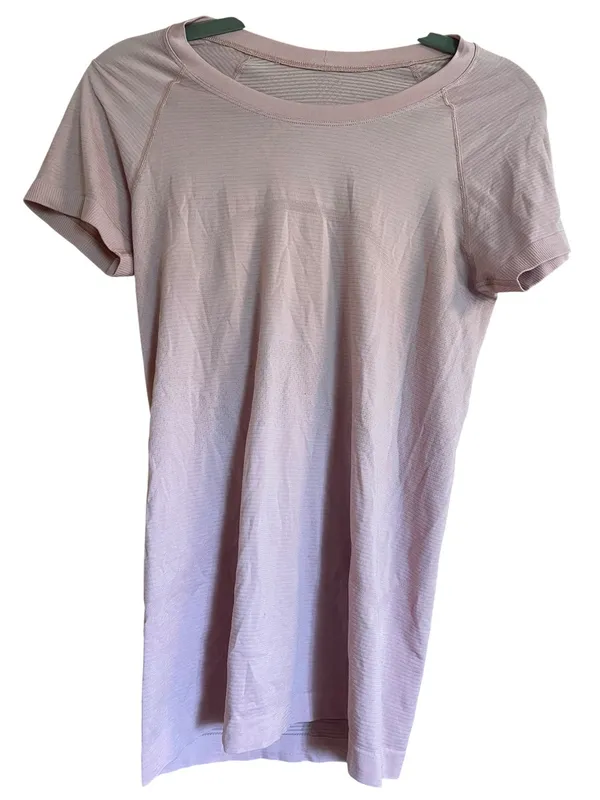 lululemon High-Neck Running and Training Short Sleeve Tee Light Mauve Pink - Image 2