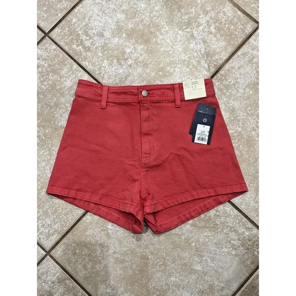 Universal Threads NWT Universal Thread highest rise sailor denim shorts size 6 bright red - Image 3