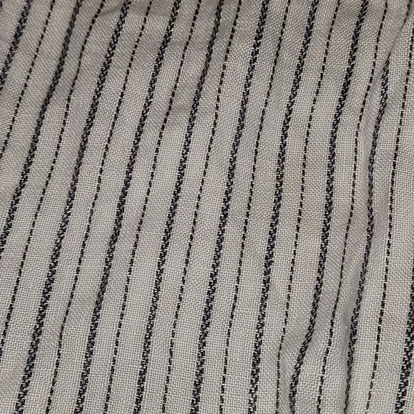 Athleta‎ Womens Gray White Linen Herringbone Stripe Ankle Pants 6 - Image 3