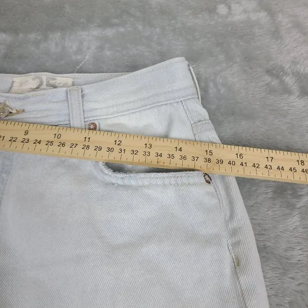 Free People Maggie Jeans Size 25* Chewed Hem Distressed Straight Relaxed Ankle‎ - Image 5
