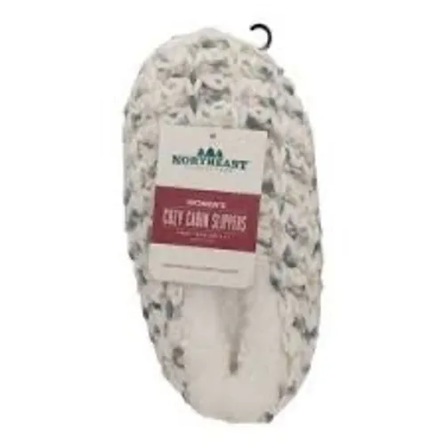 Northeast Outfitters Slipper Cozy Cabin Spacedye Women's S/M Taupe Aloe Infused - Image 2