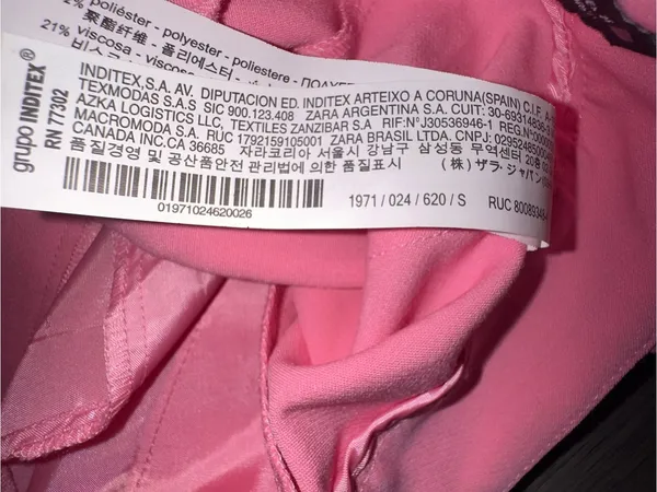 ZARA Bright Pink High Waisted Trousers Pants Size Small - Image 5